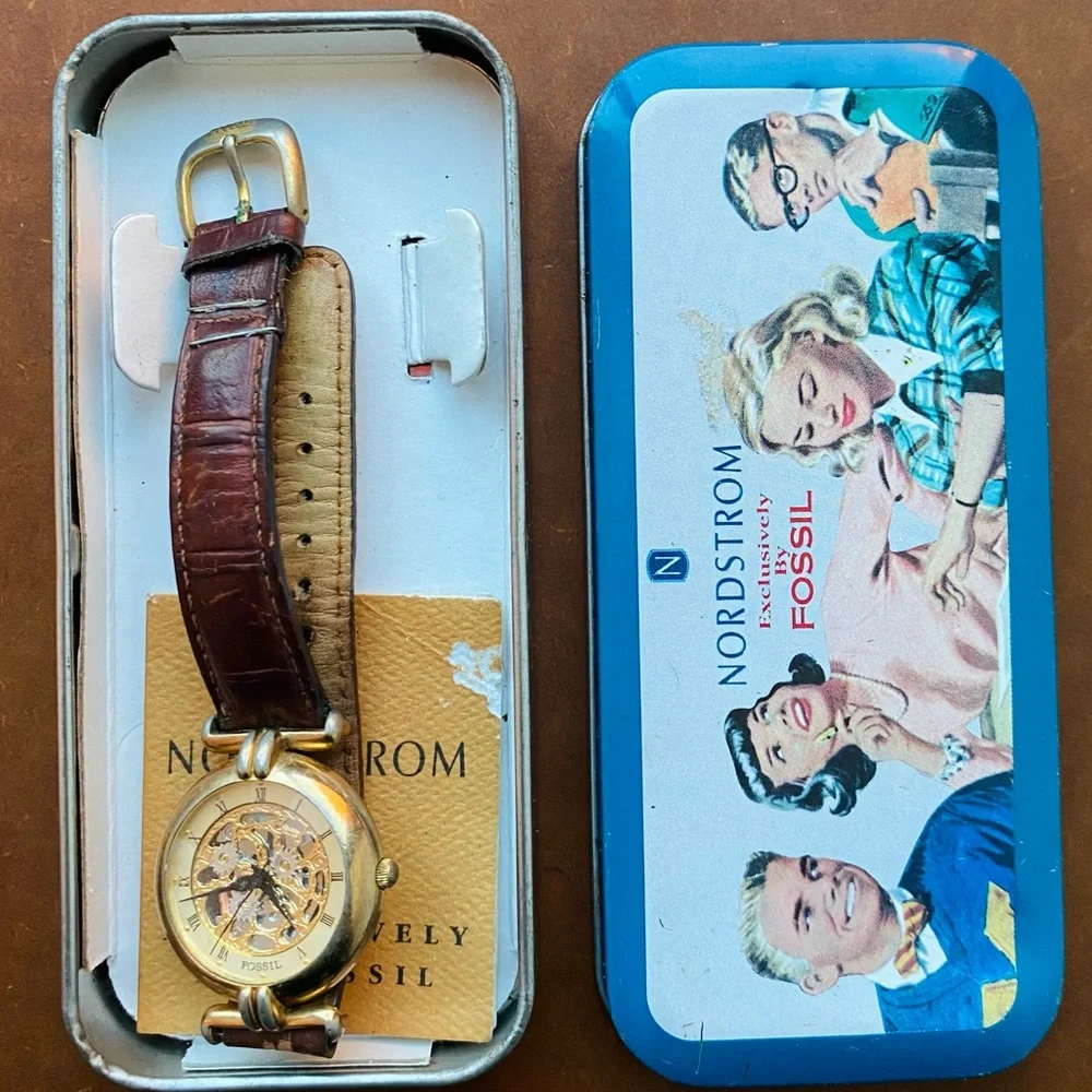 1993 FOSSIL SKELETON WATCH PC-7324